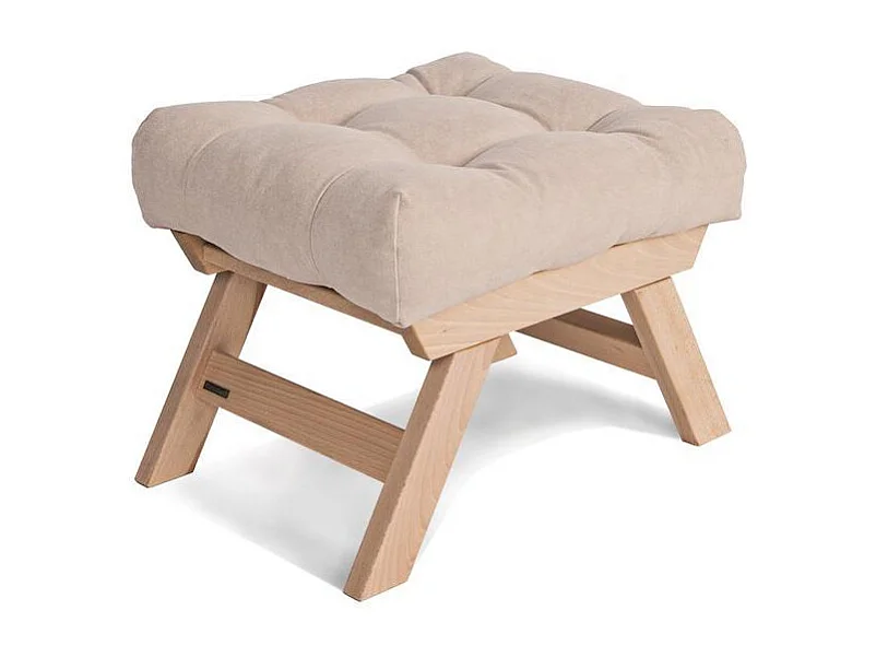 Poef 55x47x43 cm Crème Allegro