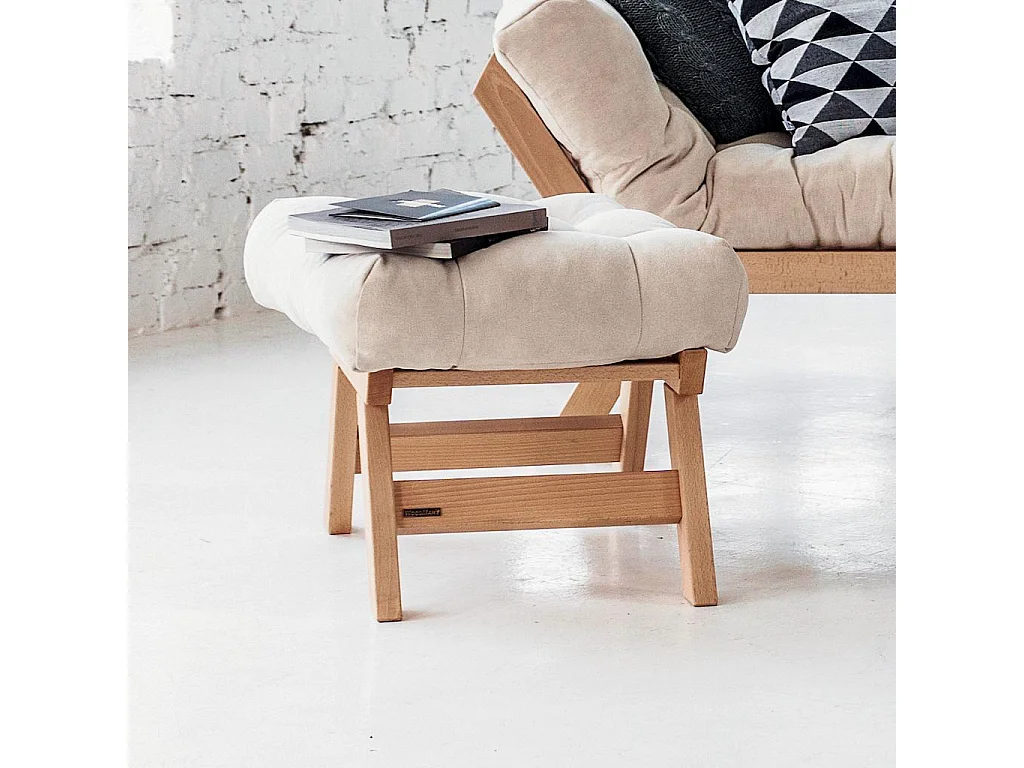 Poef 55x47x43 cm Crème Allegro