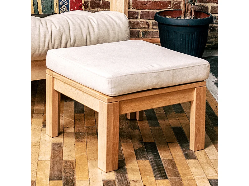 Pufa stolik 51x51x38 cm Kremowa Meksyk