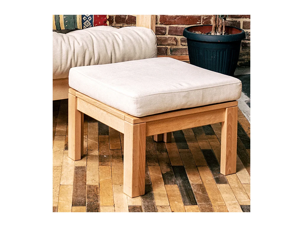 Tischhocker 51x51x38 cm Creme Mexico