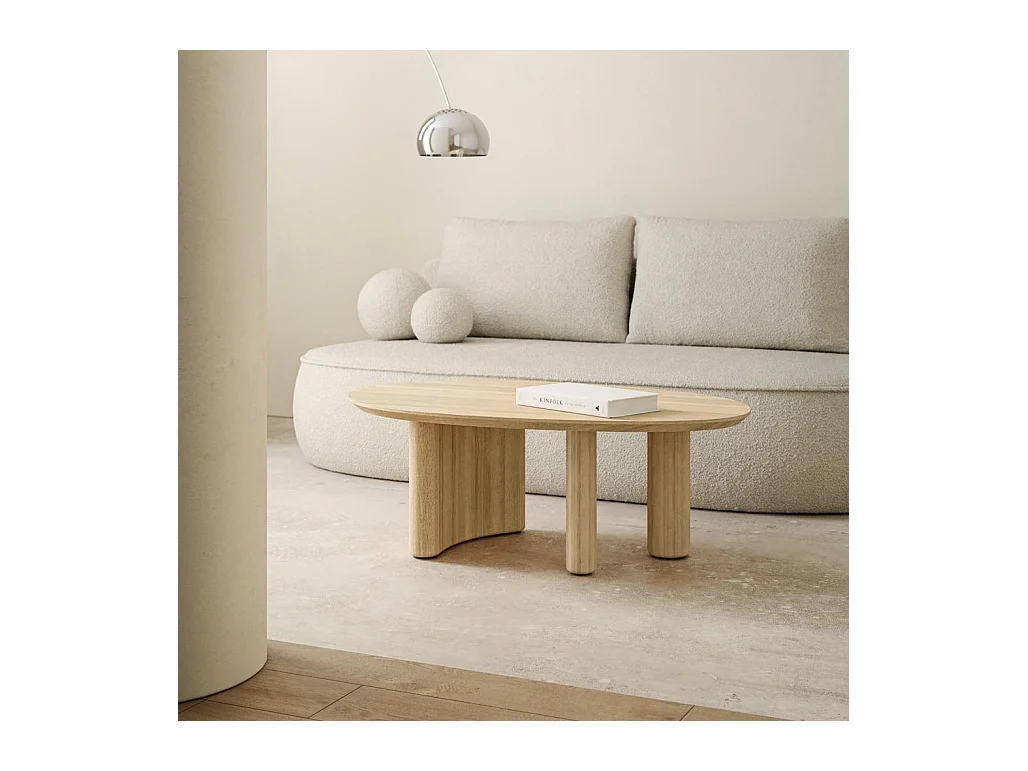 Table basse 110x70x40 cm Chêne Cecile