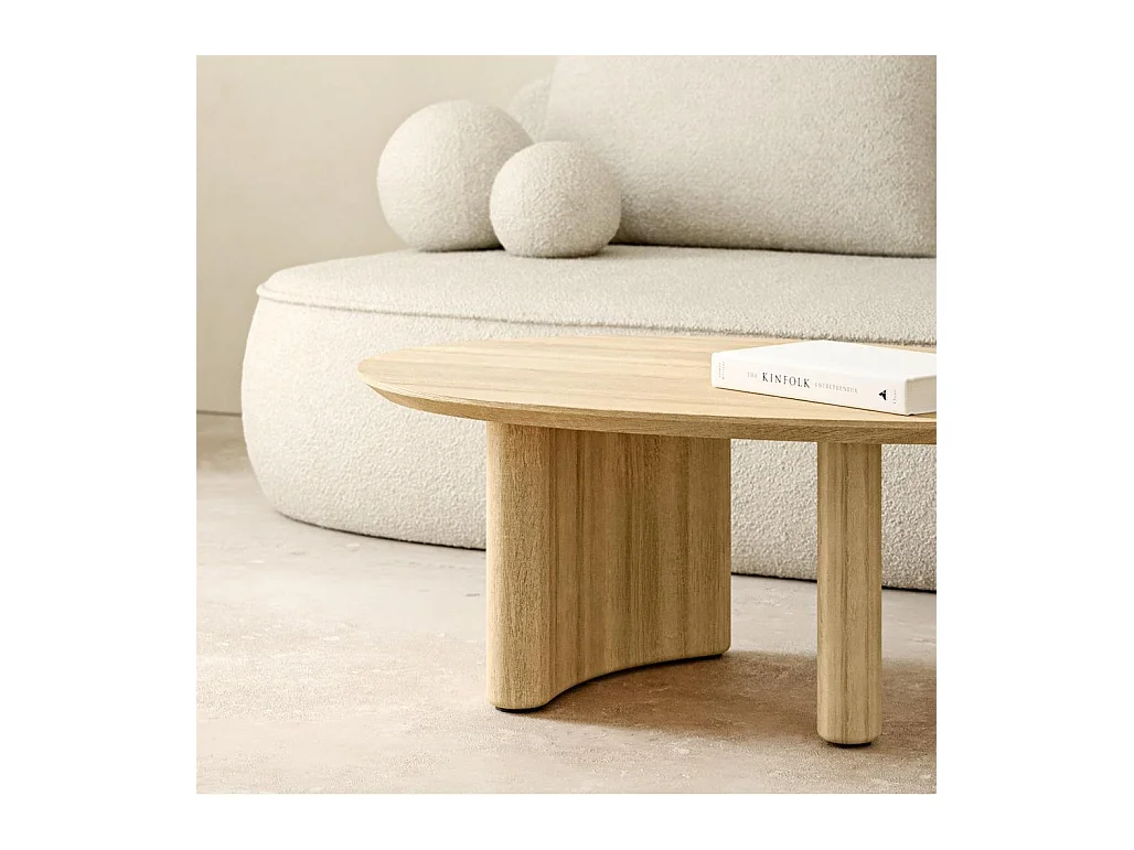 Table basse 110x70x40 cm Chêne Cecile