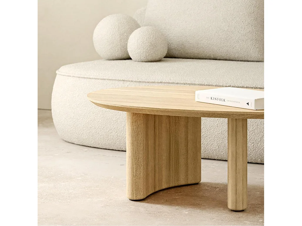 Mesa de Centro 110x70x40 cm Carvalho Cecile