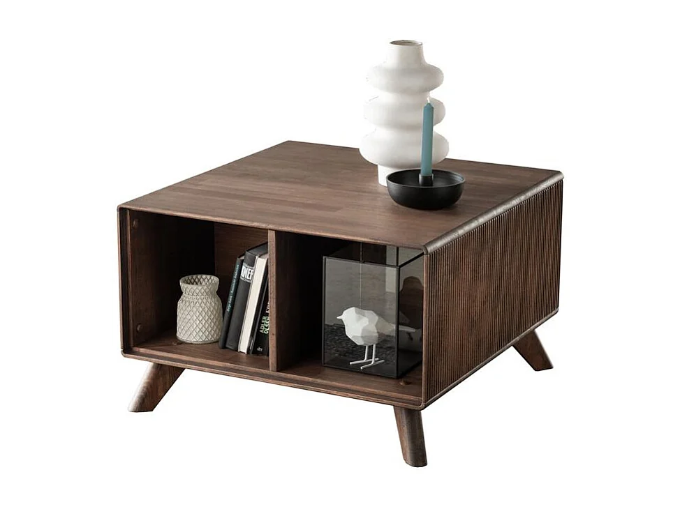 Salontafel 70x70x45 cm Bruin doryda wz-0624