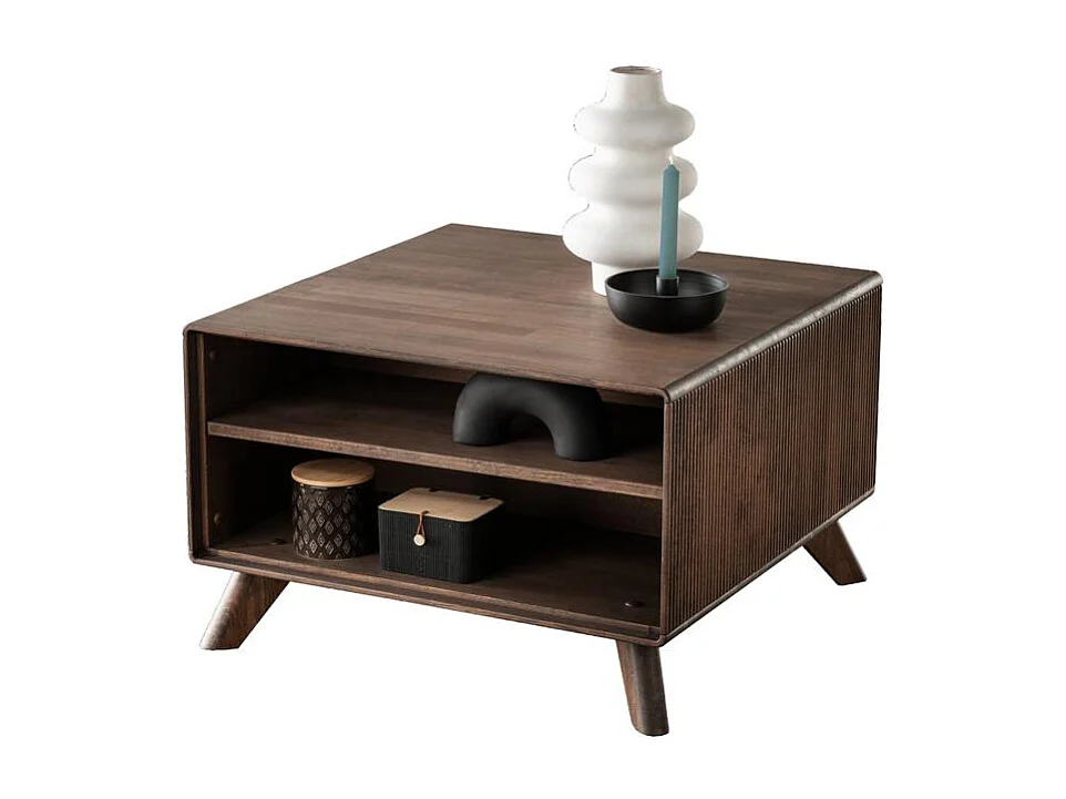 Salontafel 70x70x45 cm Bruin doryda wz-0624