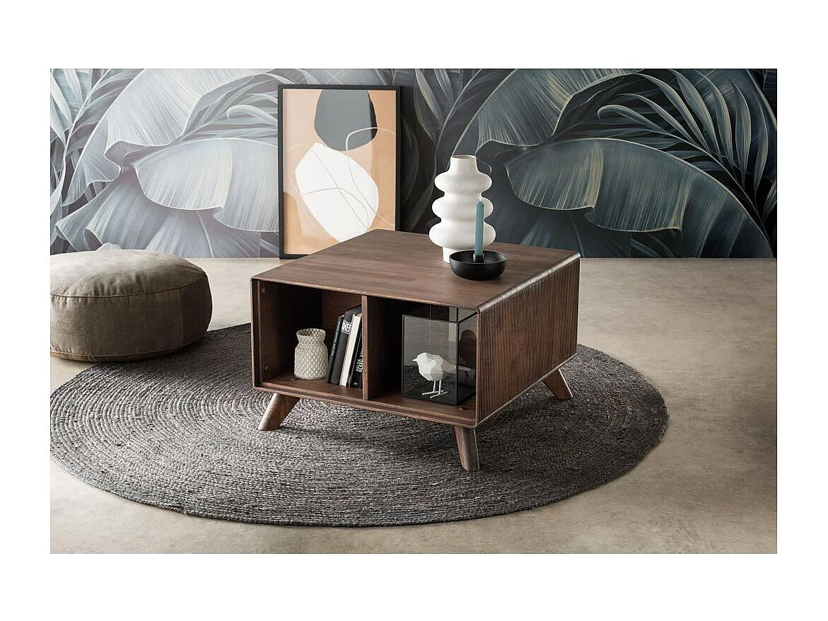 Salontafel 70x70x45 cm Bruin doryda wz-0624