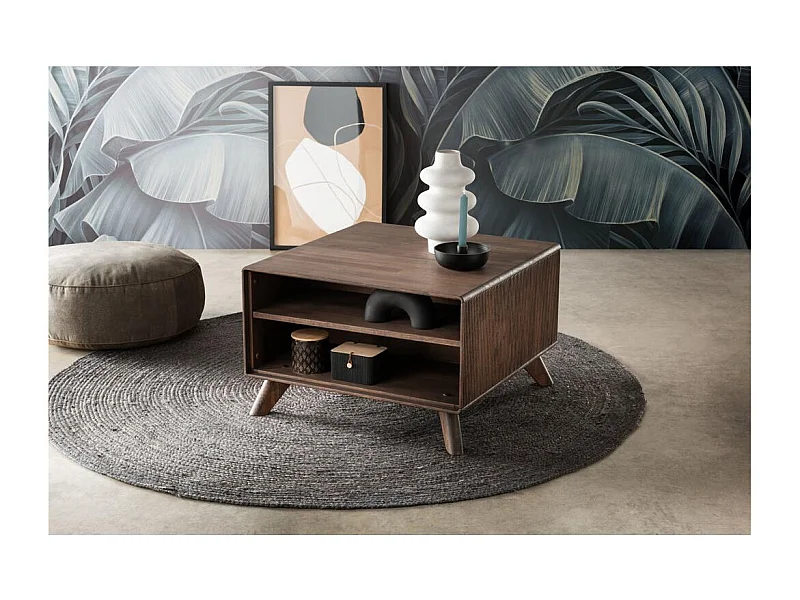 Mesa de centro 70x70x45 cm Castanho doryda wz-0624