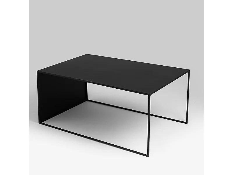 Table basse 100x60x45 cm noire 2MURS MÉTAL