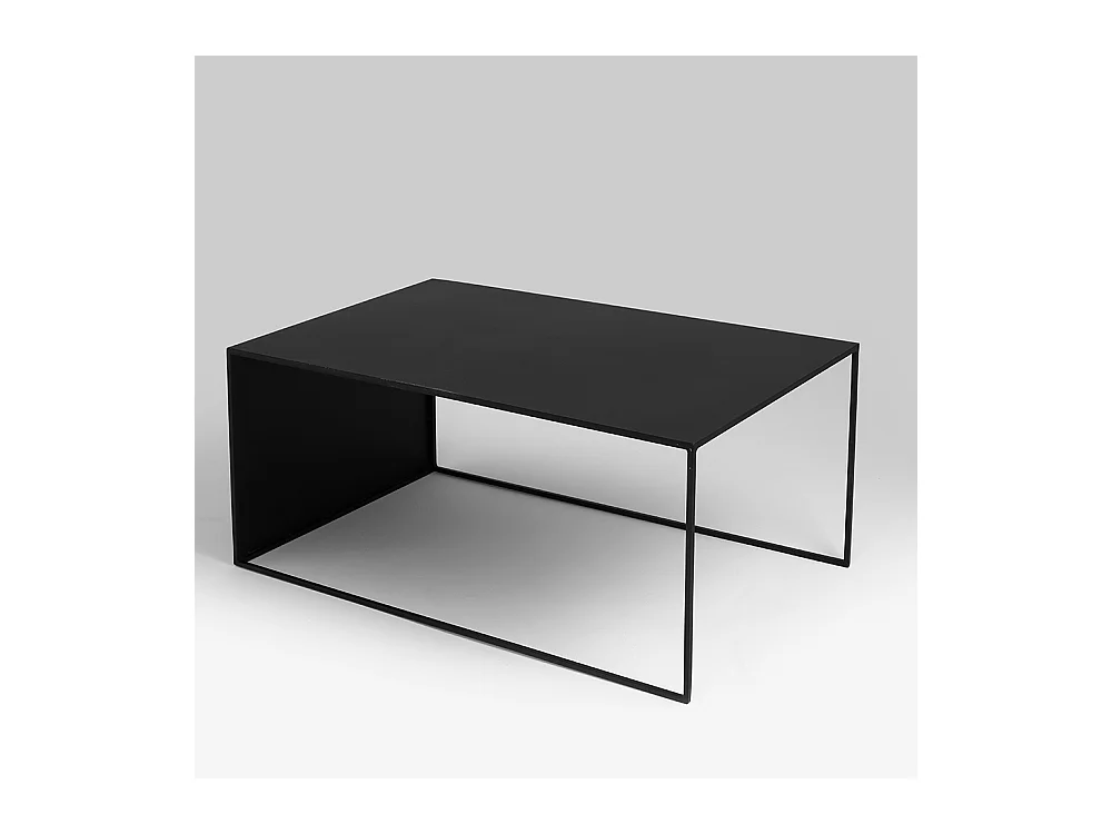 Couchtisch 100x60x45 cm schwarz 2WAND METALL