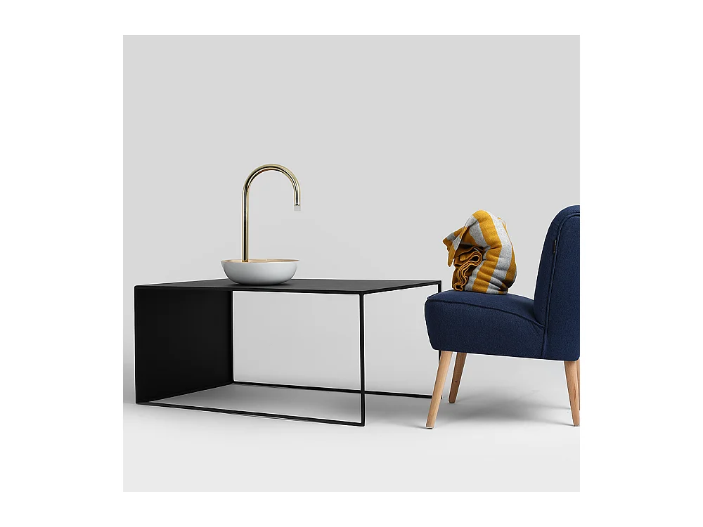 Couchtisch 100x60x45 cm schwarz 2WAND METALL