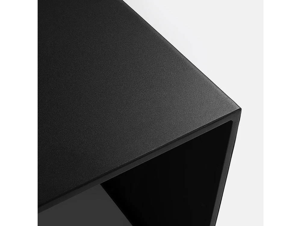 Salontafel 100x60x45 cm zwart 2WAND METAAL