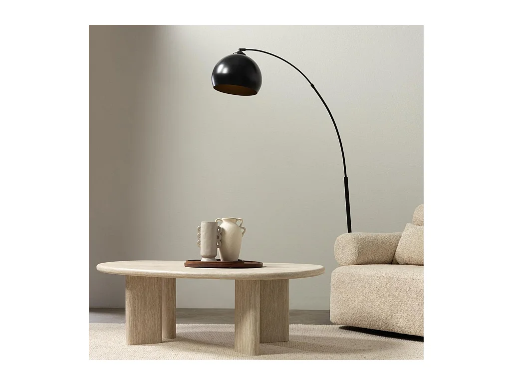 Table basse 42x130x80 cm Beige Nadin