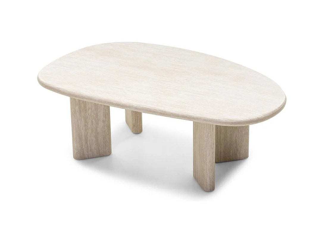 Table basse 42x130x80 cm Beige Nadin