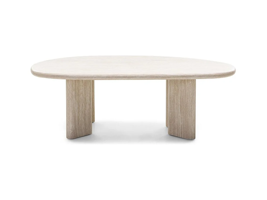 Table basse 42x130x80 cm Beige Nadin