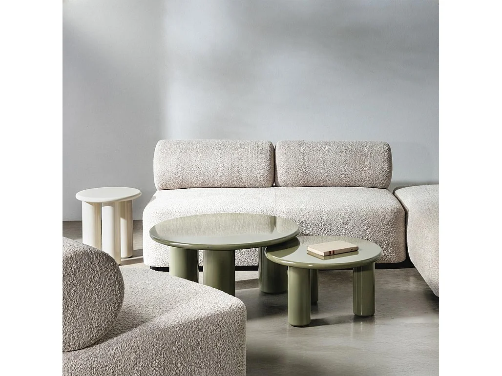 Table basse 60x60x35 cm olive Lecrel