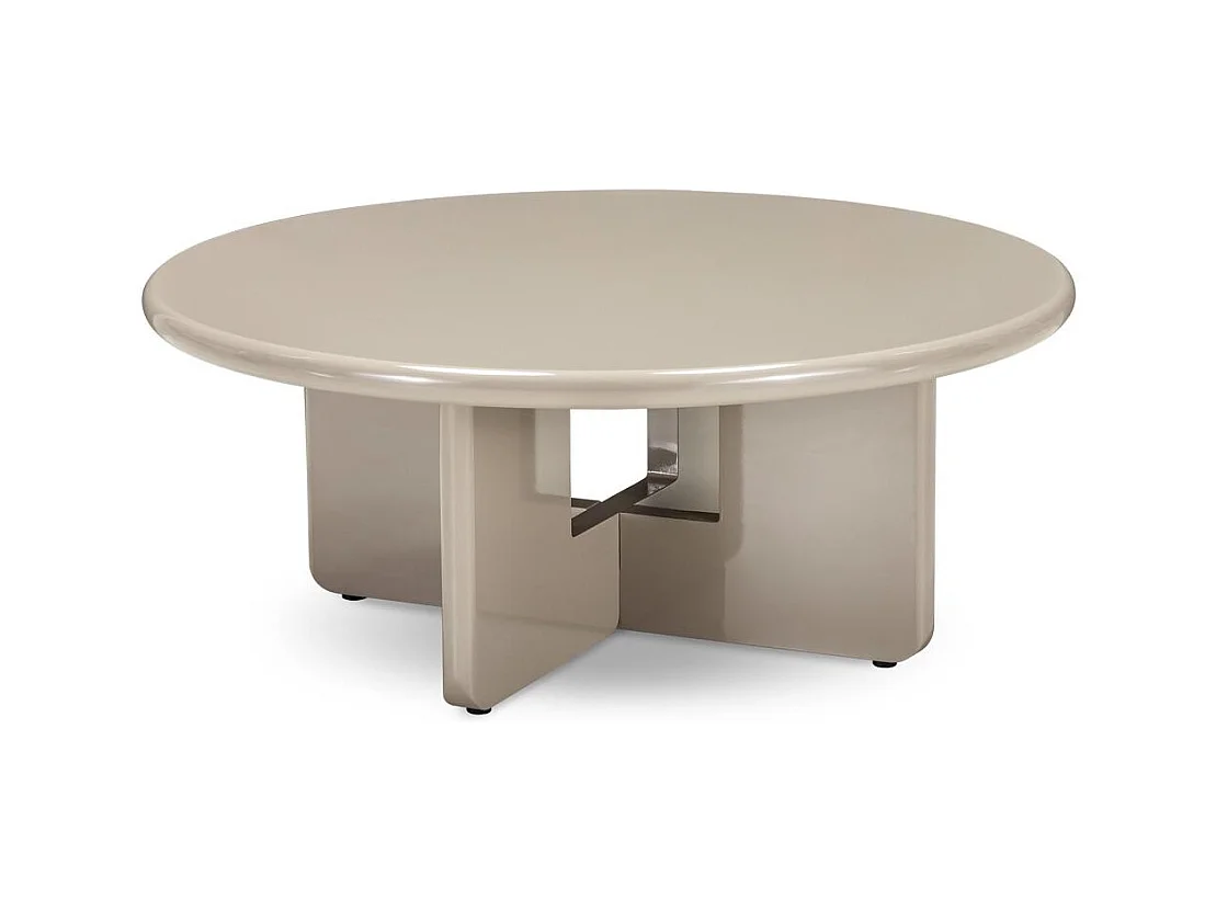 Table basse 80x80x32 cm beige LARNA