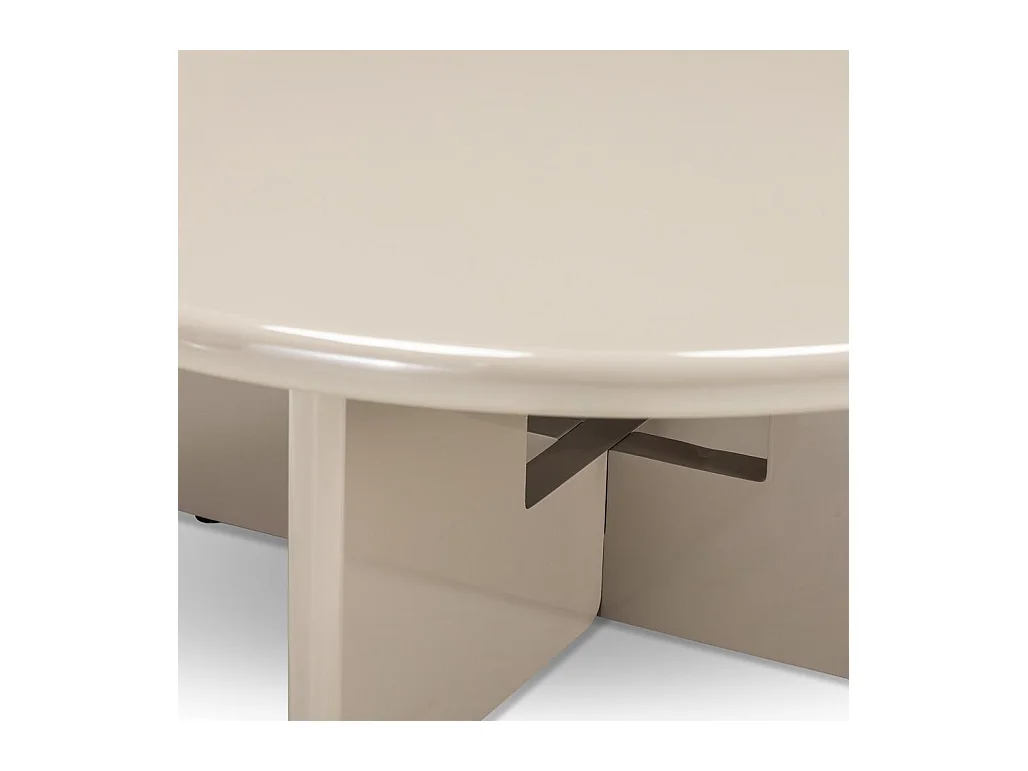 Table basse 80x80x32 cm beige LARNA