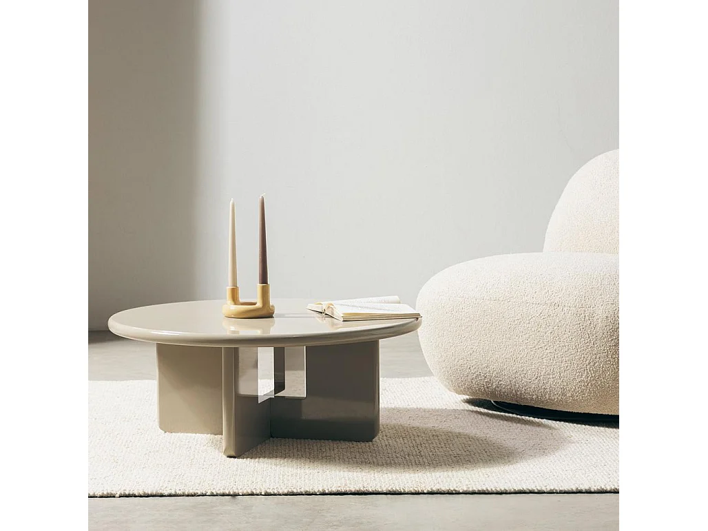 Salontafel 80x80x32 cm beige LARNA