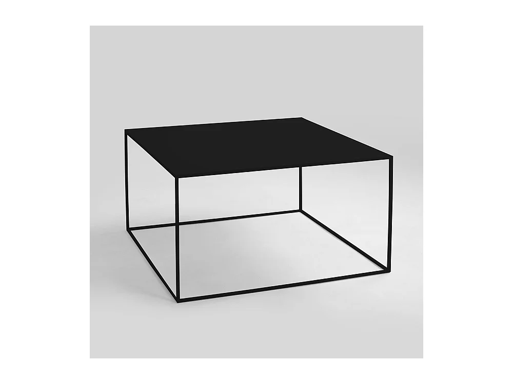 Couchtisch 80x80x45 cm schwarz Tensio Metall 80