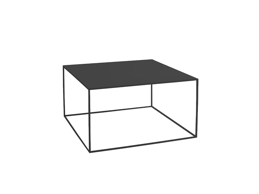 Couchtisch 80x80x45 cm schwarz Tensio Metall 80