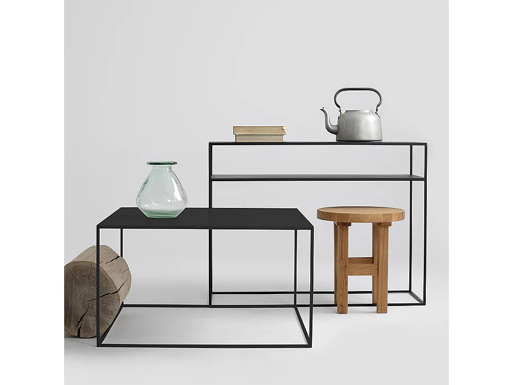 Salontafel 80x80x45 cm zwart Tensio metaal 80