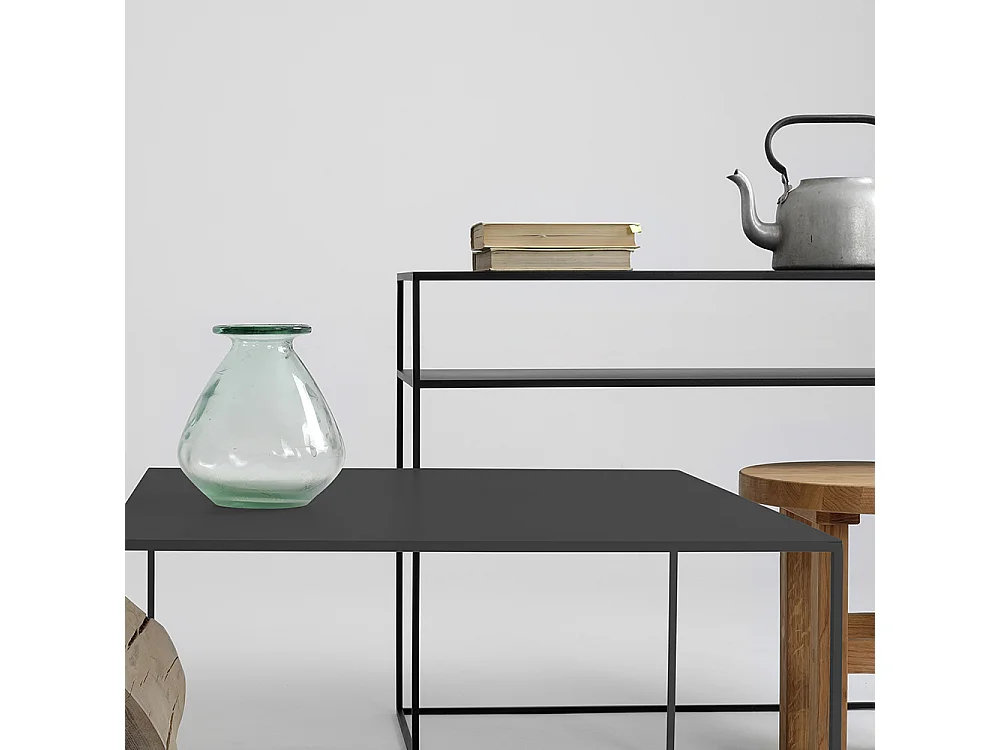 Salontafel 80x80x45 cm zwart Tensio metaal 80