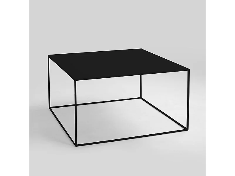 Mesa de centro 80x80x45 cm preta Tensio metal 80
