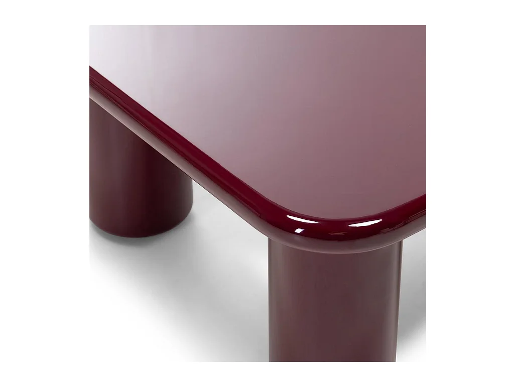 Table basse 70x70x34 cm bordeaux murien