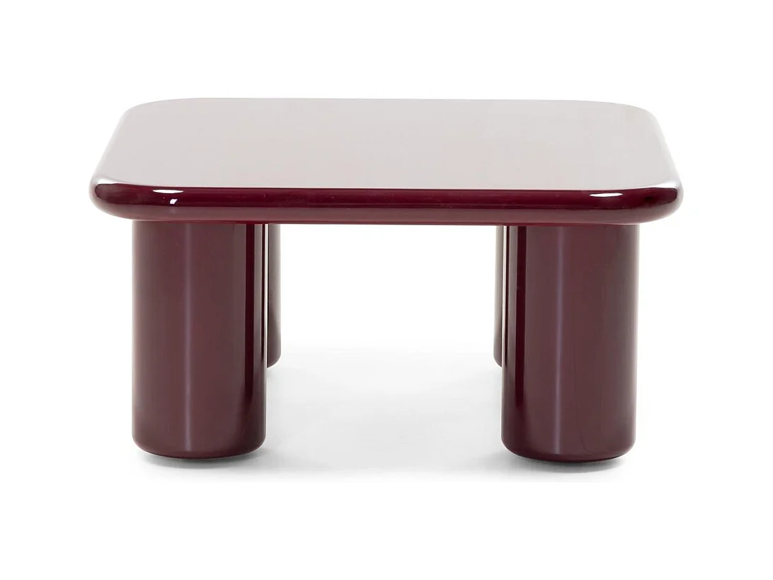 Table basse 70x70x34 cm bordeaux murien