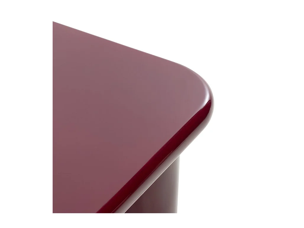 Table basse 70x70x34 cm bordeaux murien
