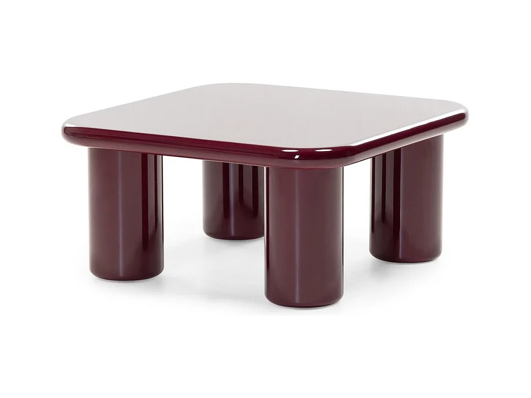 Table basse 70x70x34 cm bordeaux murien