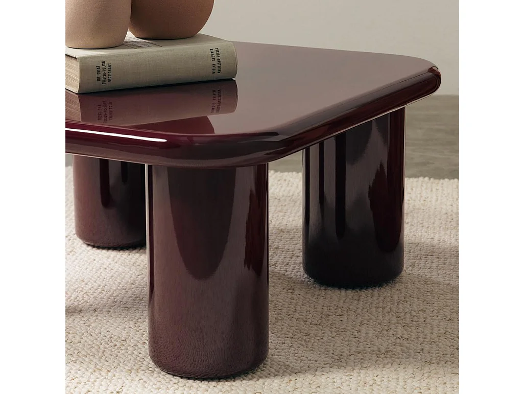 Couchtisch 70x70x34 cm burgunder Murien