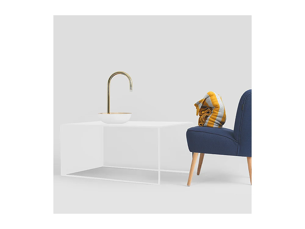 Tavolino da caffè 100x60x45 cm bianco 2WALL METAL