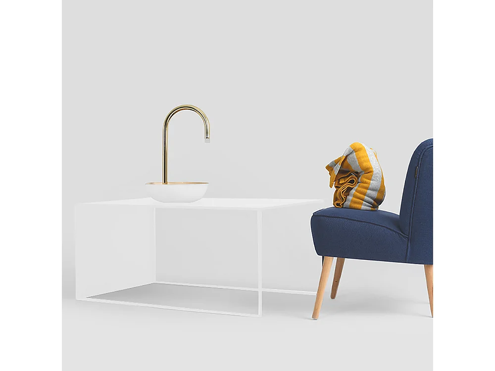 Mesa de centro 100x60x45 cm blanca 2PARED METAL