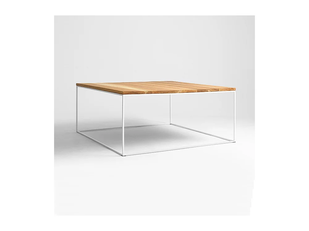 Couchtisch 100x100x45 cm weiß Tensio Massivholz
