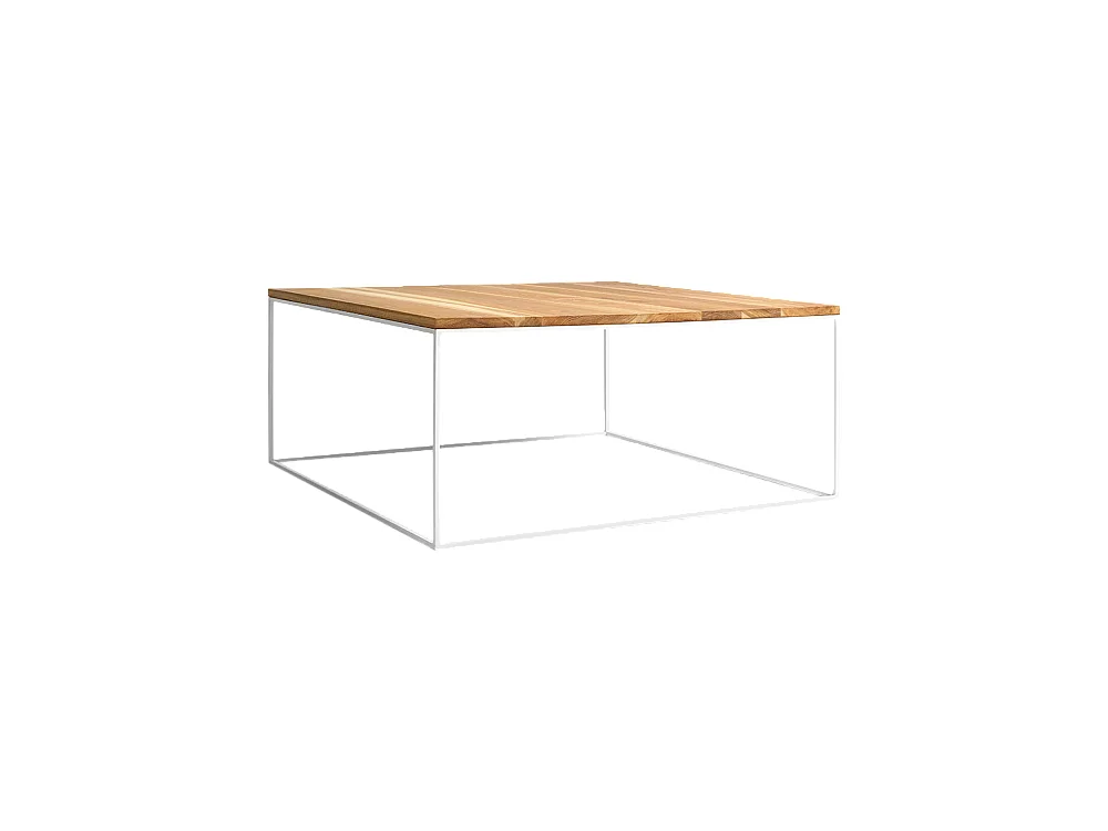 Couchtisch 100x100x45 cm weiß Tensio Massivholz