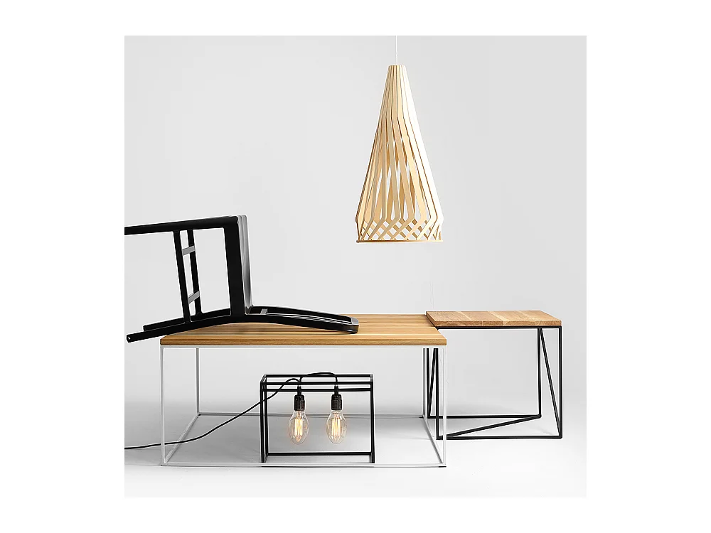 Couchtisch 100x100x45 cm weiß Tensio Massivholz