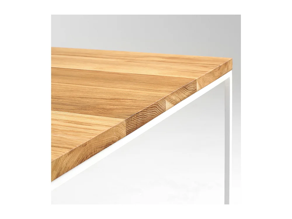 Couchtisch 100x100x45 cm weiß Tensio Massivholz