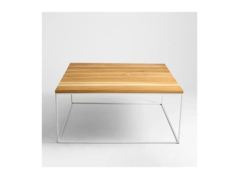 Couchtisch 100x100x45 cm weiß Tensio Massivholz