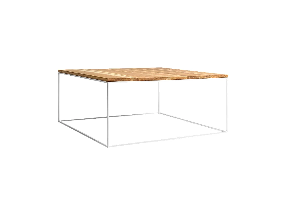 Couchtisch 100x100x45 cm weiß Tensio Massivholz