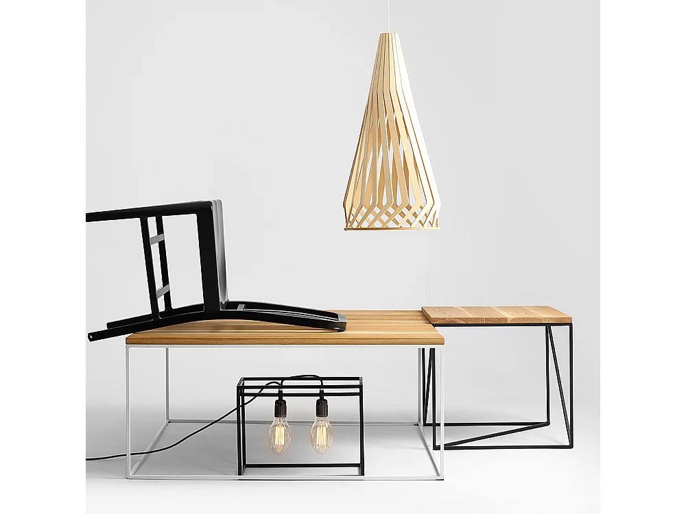 Couchtisch 100x100x45 cm weiß Tensio Massivholz