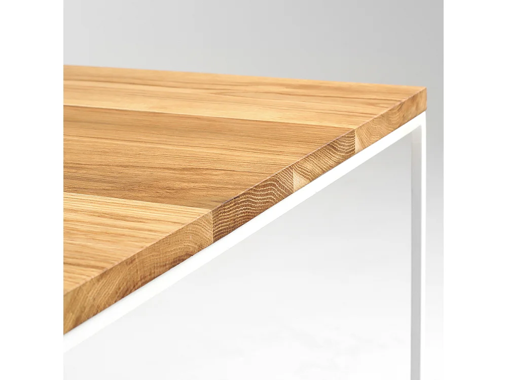 Couchtisch 100x100x45 cm weiß Tensio Massivholz