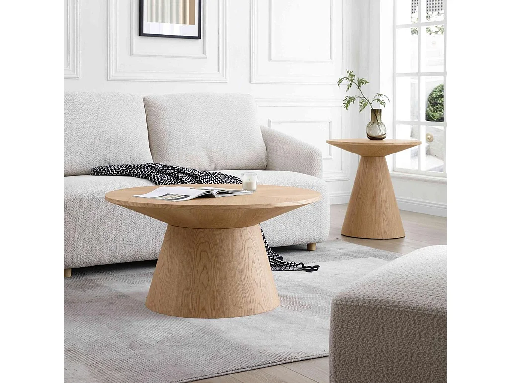 Couchtisch 90x90x45 cm Eiche Orb