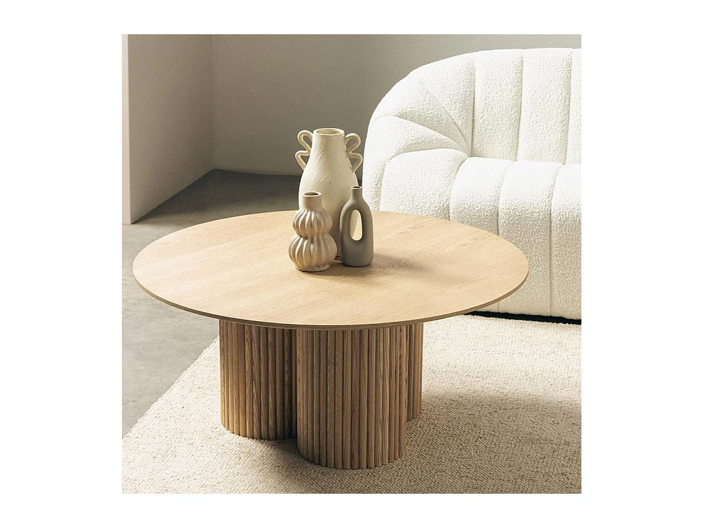 Table basse 100x100x44,5 cm chêne naora II