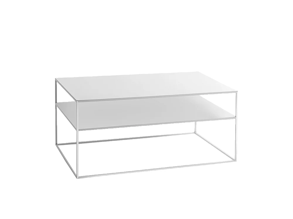 Salontafel 100x60x45 cm wit Tensio 2-laags metaal