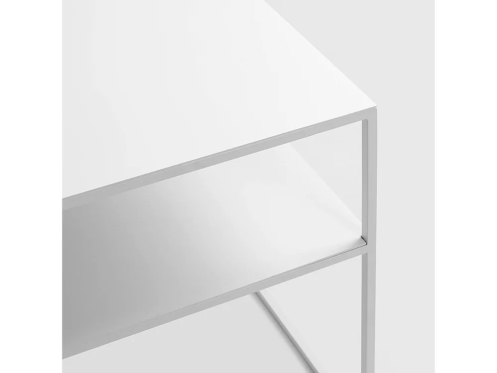 Salontafel 100x60x45 cm wit Tensio 2-laags metaal