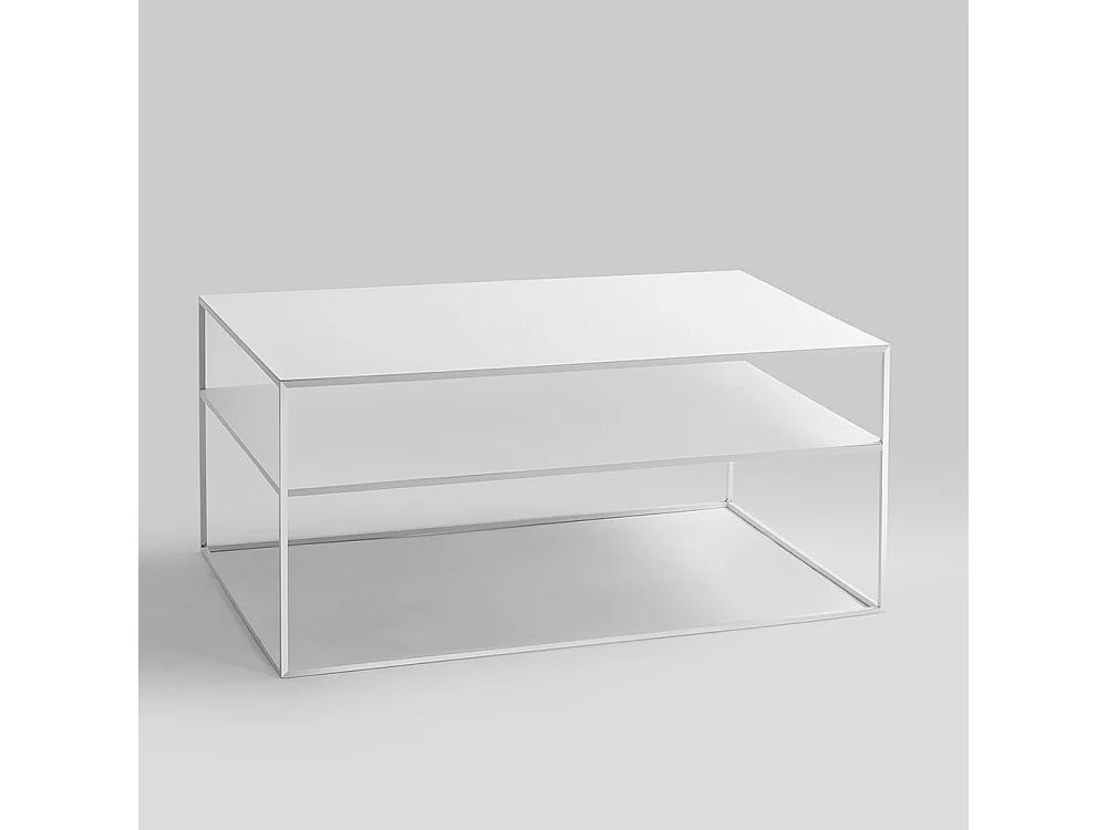 Salontafel 100x60x45 cm wit Tensio 2-laags metaal