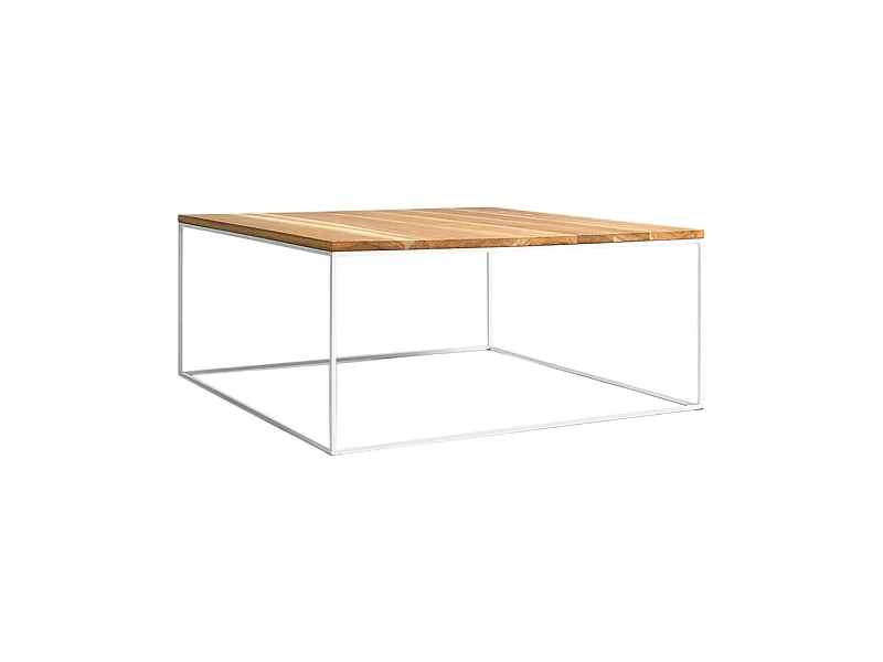 Salontafel 80x80x45 cm wit eiken fineer Tensio hout 80