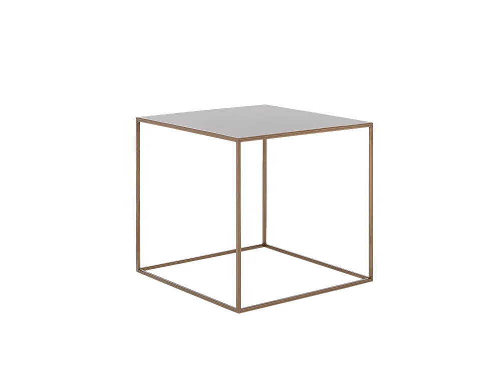 Table basse 0,5x0,5x0,45 m métal doré Tensio 50