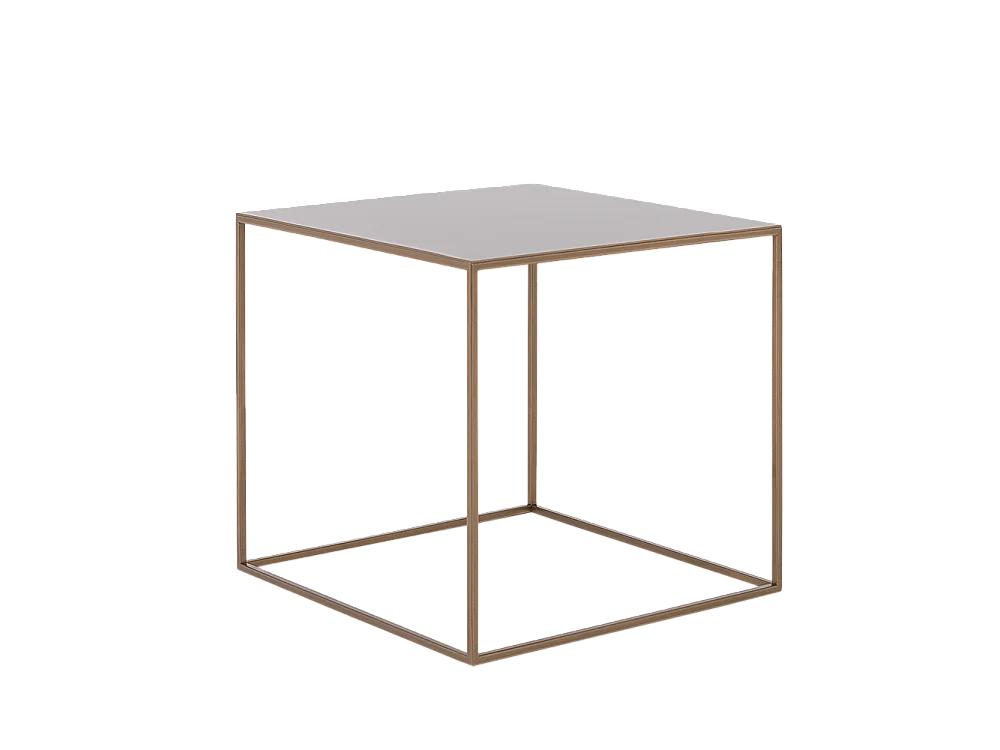 Table basse 0,5x0,5x0,45 m métal doré Tensio 50